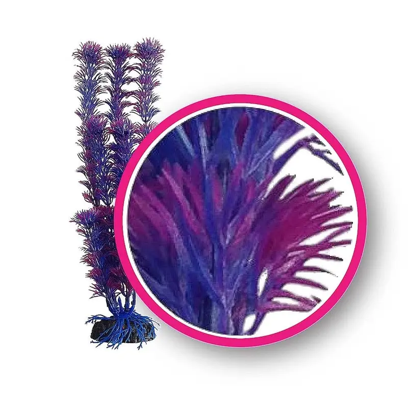 Weco Products Dream Series Fuschia Fern Aquarium Plant Pink, Purple 9 in