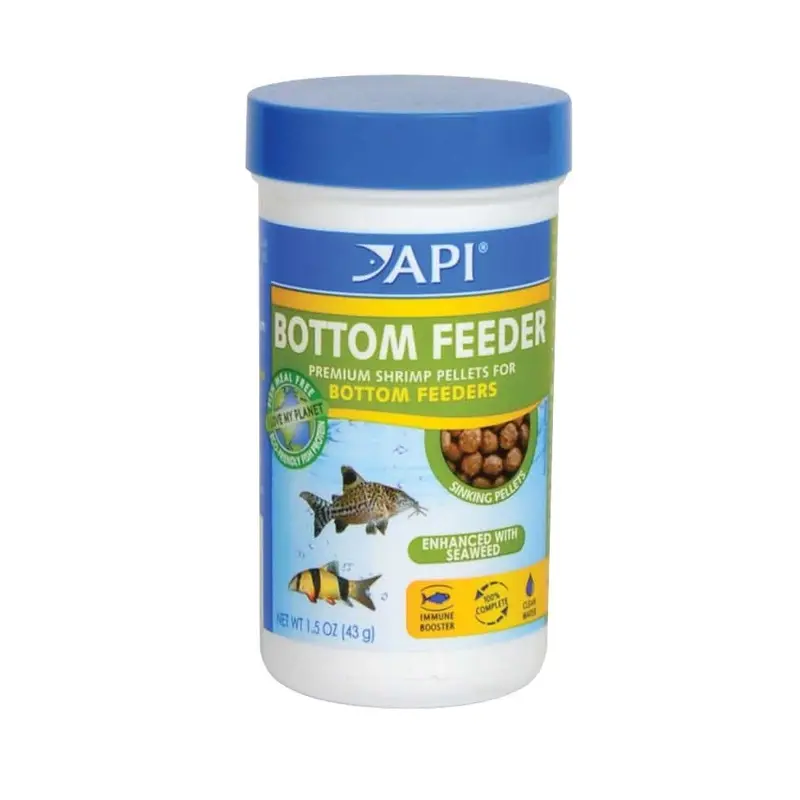 API Bottom Feeder Premium Shrimp Sinking Pellets Fish Food 1.5 oz