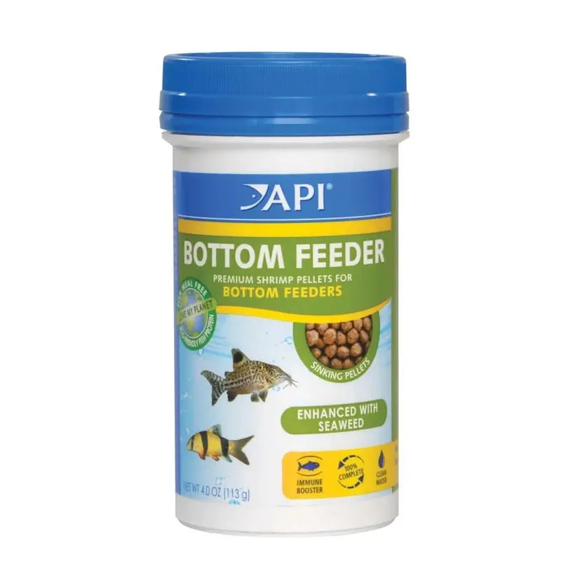 API Bottom Feeder Premium Shrimp Sinking Pellets Fish Food 4 oz
