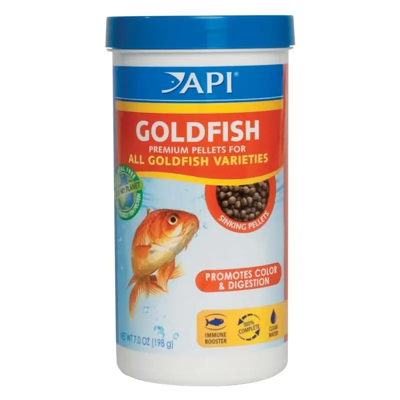 API Goldfish Premium Sinking Pellets Fish Food 7 oz