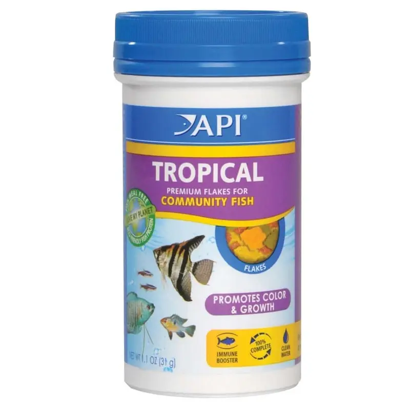 API Tropical Premium Flakes Fish Food 1.1 oz