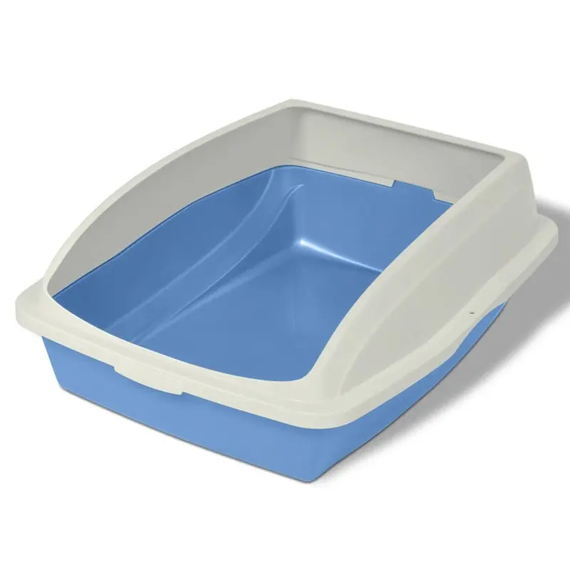 Van Ness Plastics Framed Cat Litter Pan White/Blue LG
