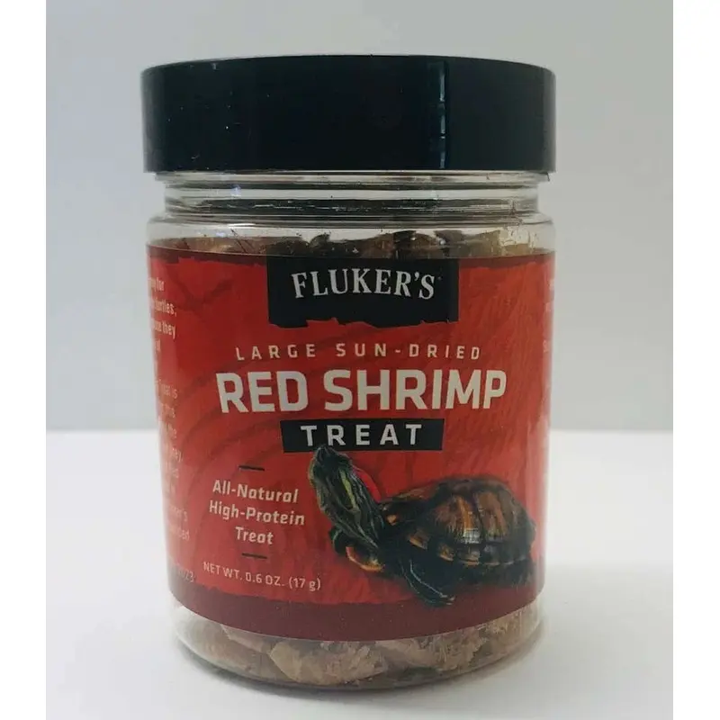 Fluker's Sun-Dried Red Shrimp Reptile Treat .6 Ounces