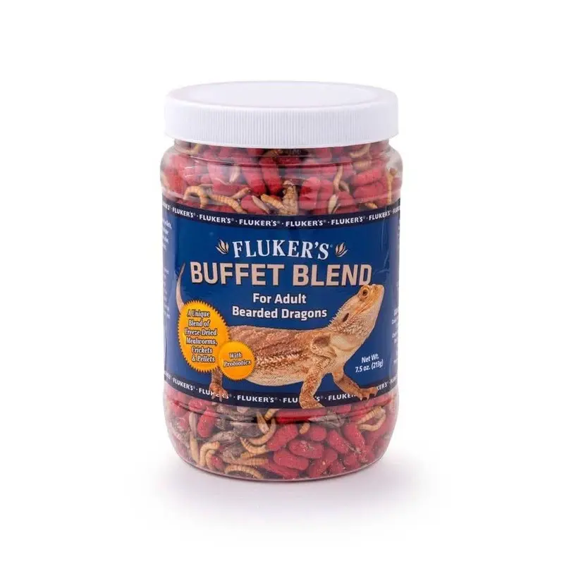 Fluker's Buffet Blend Adult Bearded Dragon Formula Freeze Dried Food 7.5 oz
