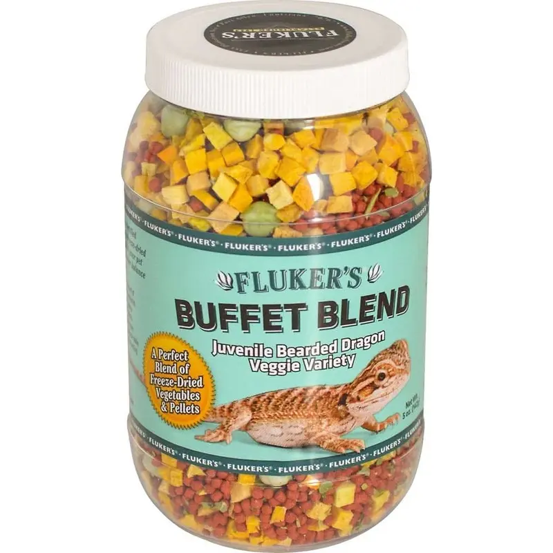 Fluker's Buffet Blend Juvenile Bearded Dragon Veggie Variety Freeze Dried Food 5 oz
