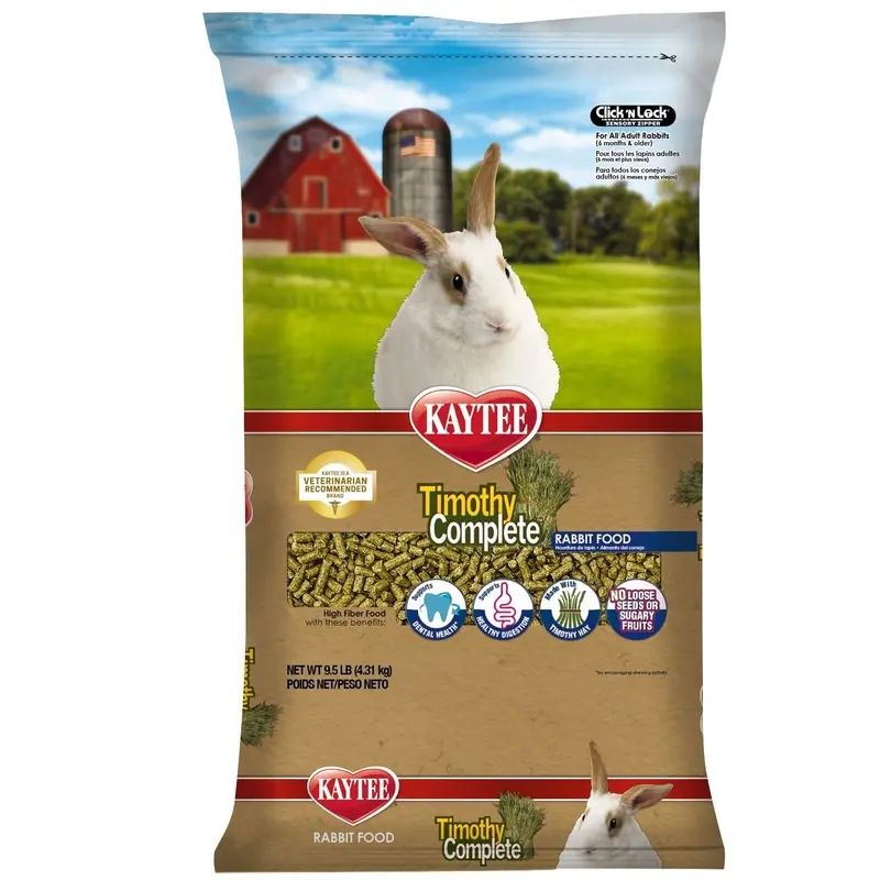 Kaytee Timothy Complete Rabbit Food 9.5 pounds, Pelleted Food