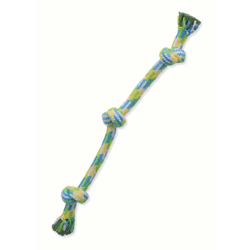 Mammoth Pet Products Braidys 3 Knot Rope Tug Dog Toy Assorted 20in MD