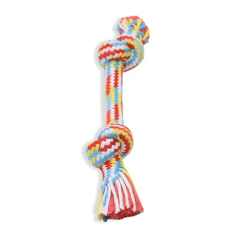 Mammoth Pet Products Braidys Rope Bone Dog Toy Assorted 9in SM
