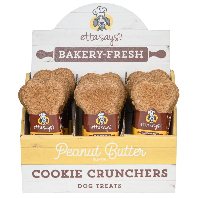 Etta Says! Cookie Cruncher Dog Treat Peanut Butter 5 in