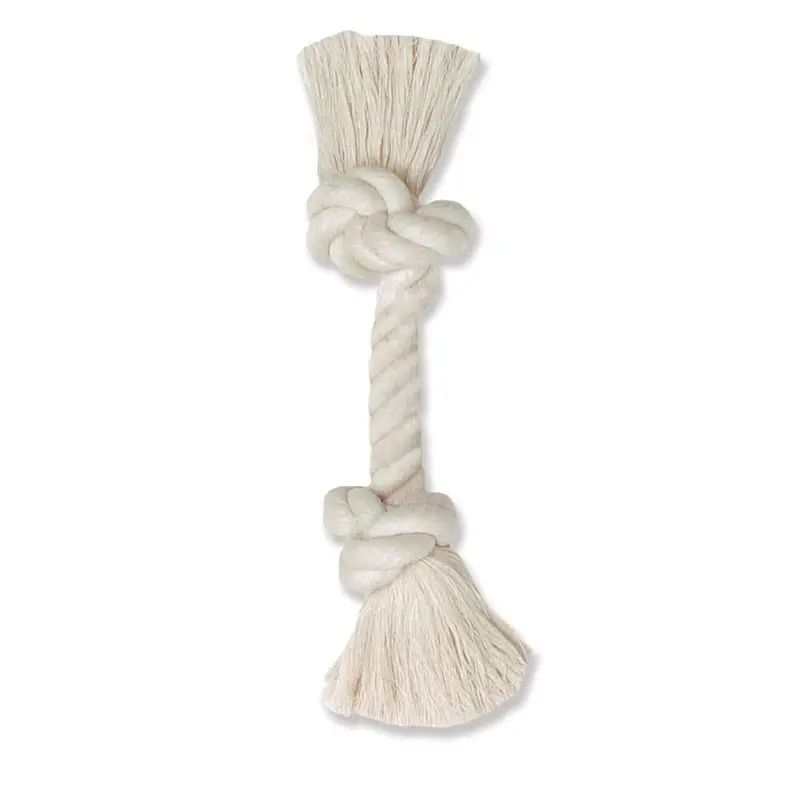 Mammoth Pet Products 100% Cotton Rope Bone Dog Toy White 14in LG