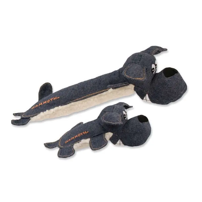 Mammoth Pet Products Squeakies Dog Toy Dog Denim with Lambswool SM
