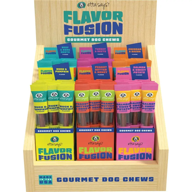 Etta Says! Flavor Fusion Gourmet Dog Chew Display 144ct