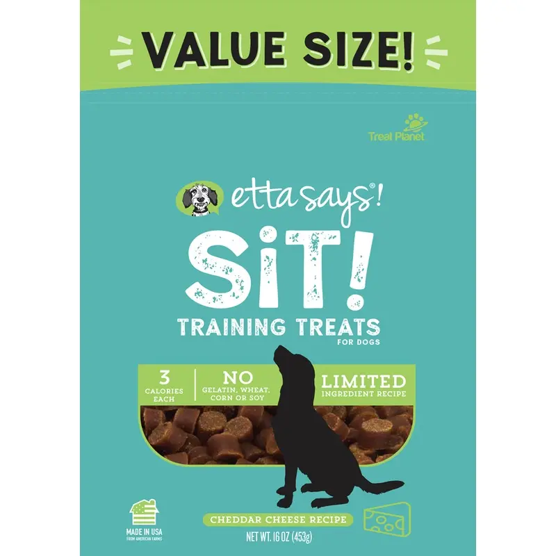 Etta Says! Sit! Training Treats Cheddar Cheese 16 oz
