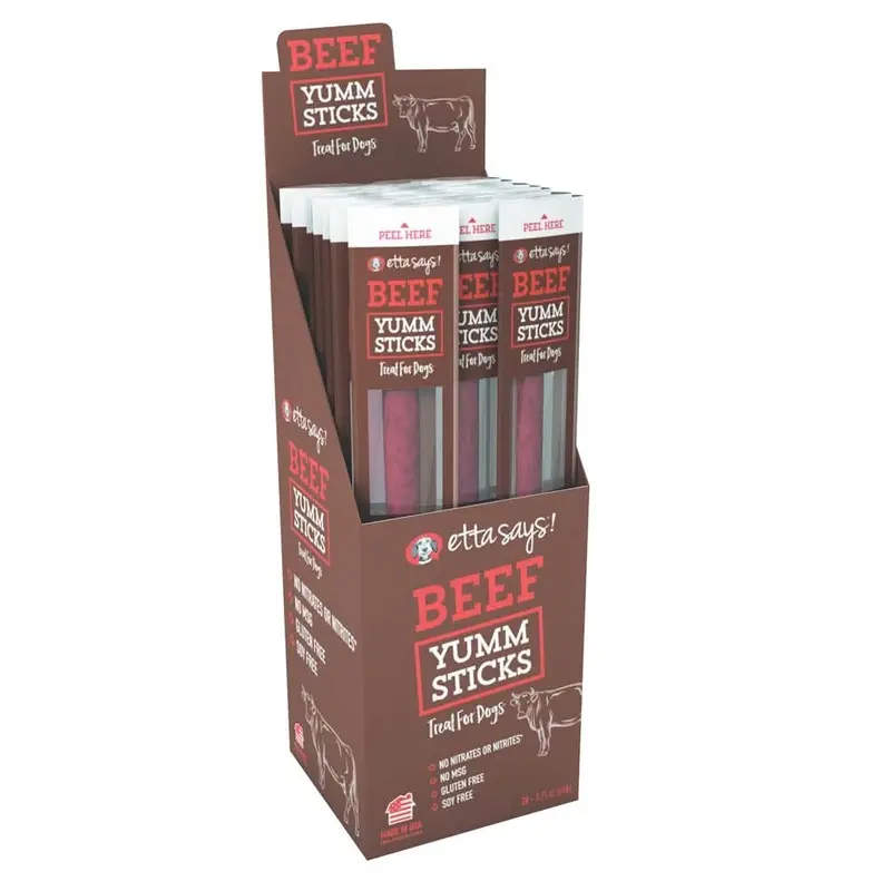 Etta Says! Yumm Sticks Dog Treats Beef 24 ct