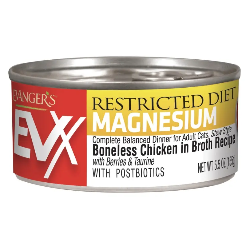 Evanger's EVx Restricted Diet Magnesium Cat Food Boneless Chicken in Broth 5oz