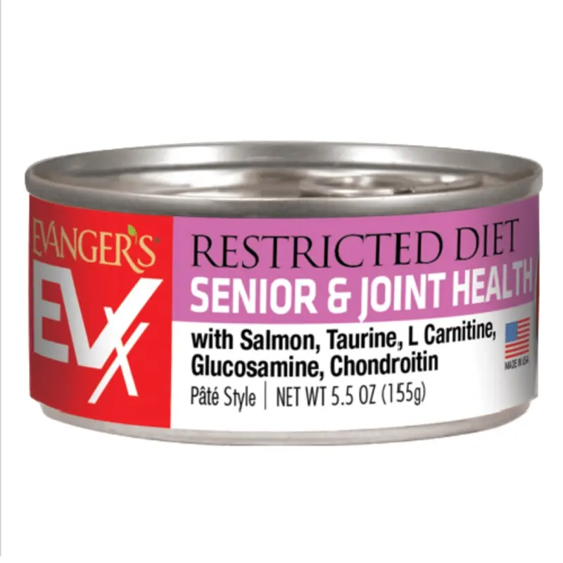 Evanger's EVx Restricted Diet Senior & Joint Health Wet Cat Food Salmon 5.5oz