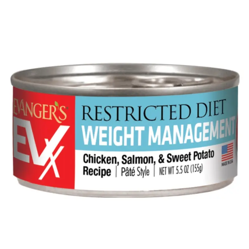 Evanger's EVx Restricted Weight Management Cat Food Chicken, Salmon, & Sweet Potato 5oz