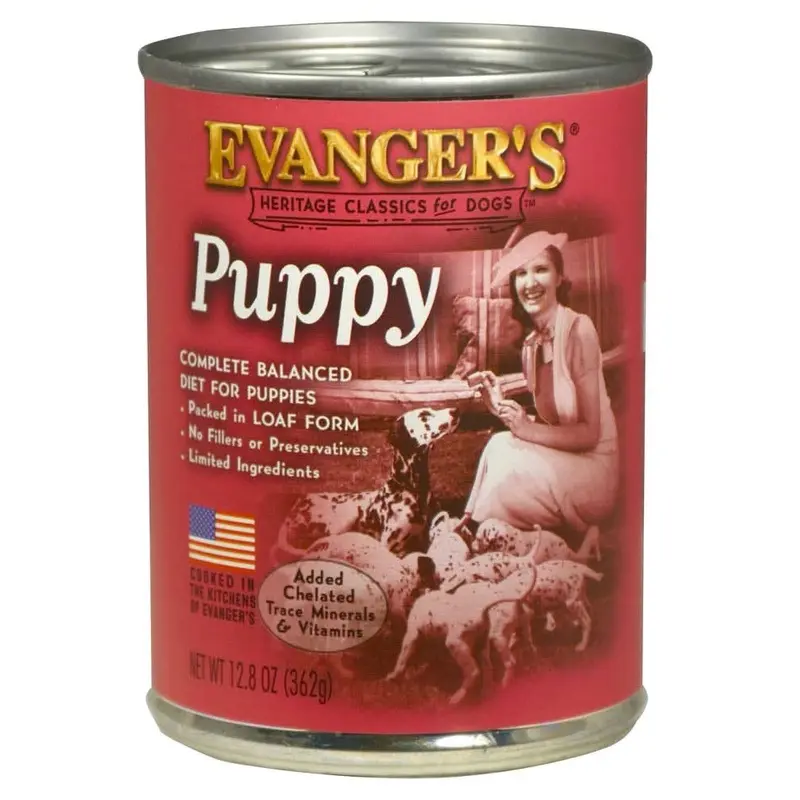Evanger's Heritage Classic Puppy and Underweight Wet Dog Food Chicken 12.8oz 12pk