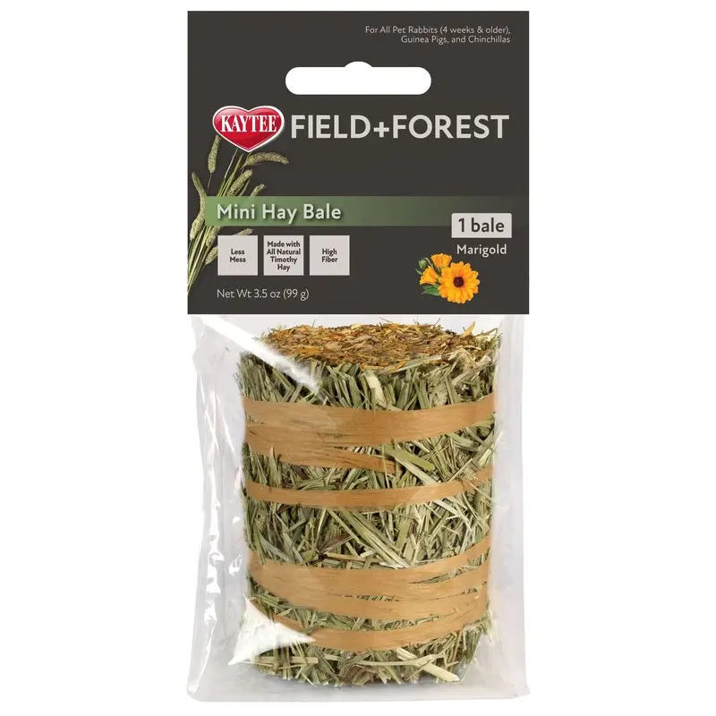 Kaytee Field+Forest Mini Hay Bales Marigold 3.5 Ounces