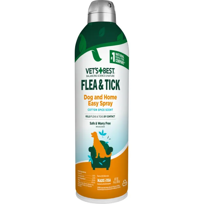 Vet's Best Flea & Tick Dog and Home Spray Cotton Spice Scent 14oz