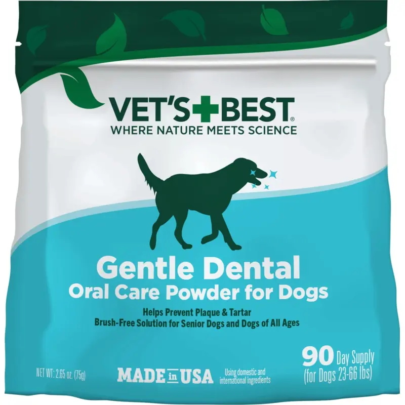 Vet's Best Gentle Dental Oral Care Powder for Dogs 2.65oz