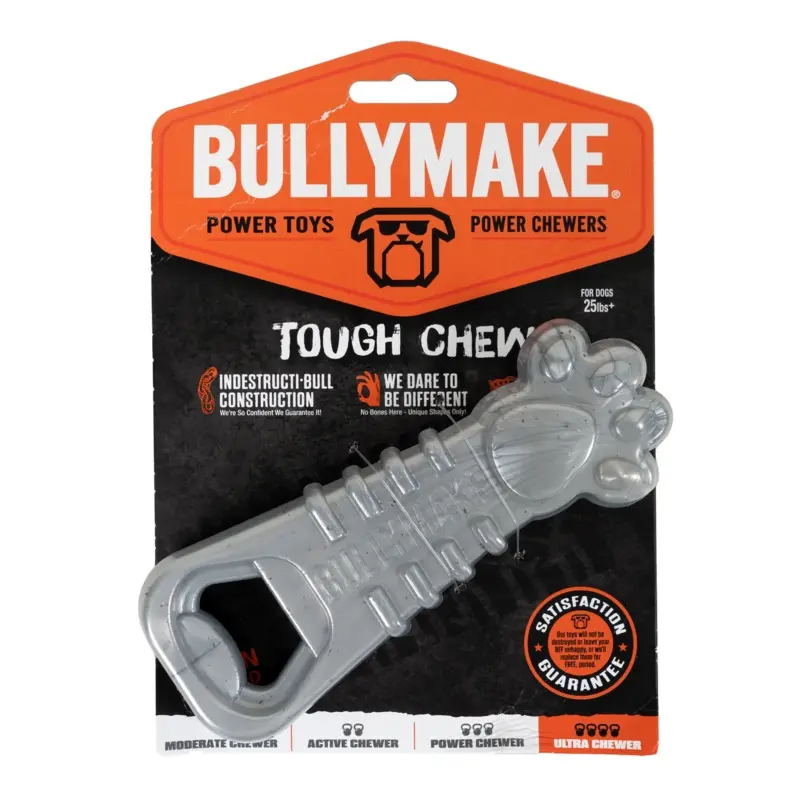 BullyMake Toss n' Treat Flavored Dog Chew Toy Paw Opener Chicken One Size