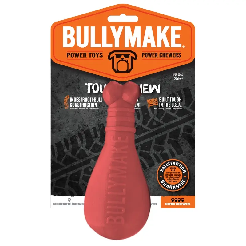 BullyMake Toss n' Treat Flavored Dog Chew Toy Turkey Leg Turkey One Size