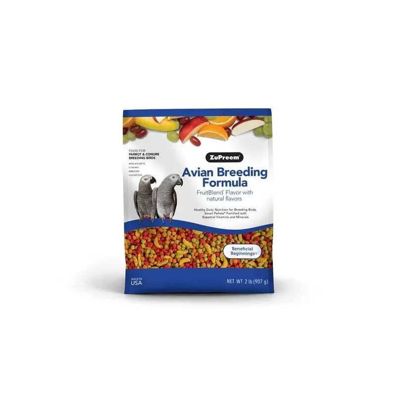 ZuPreem AvianBreeder FruitBlend Bird Food Parrots & Conures 2 lb
