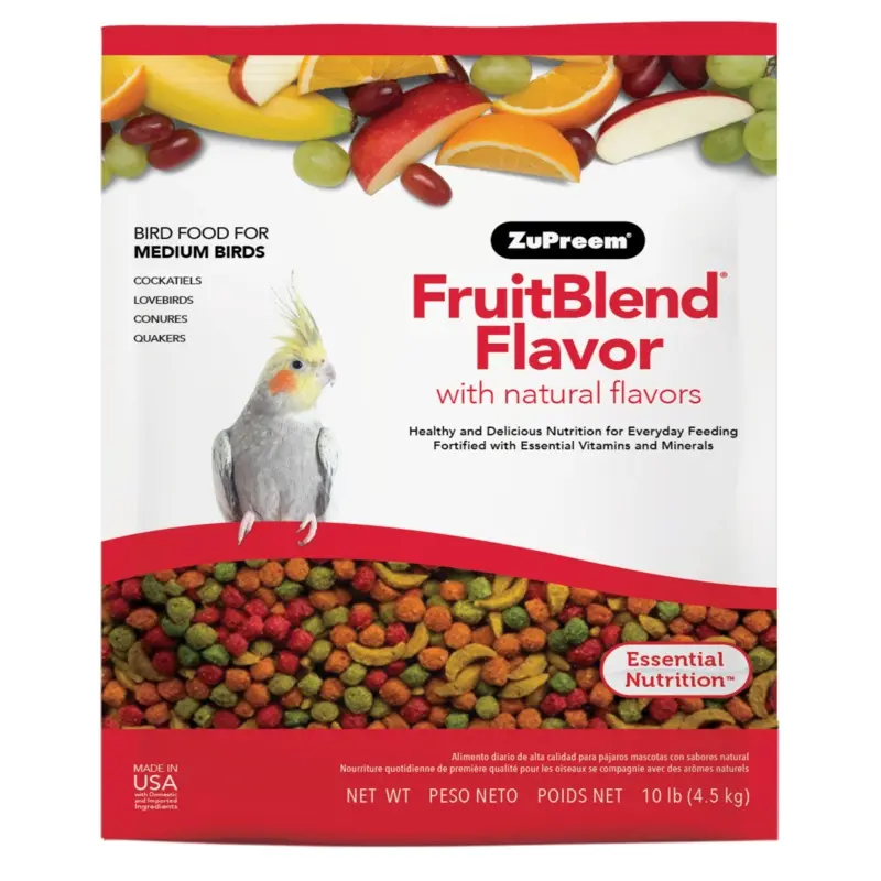 ZuPreem FruitBlend Bird Food Medium Birds 10 lb