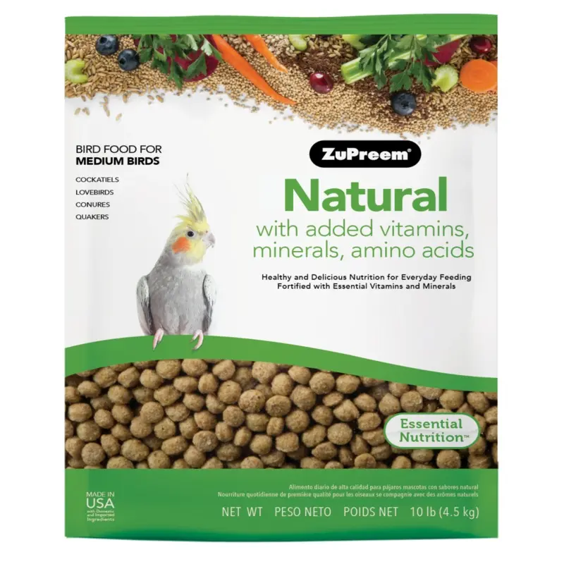 ZuPreem Natural Bird Food Cockatiels 10 lb