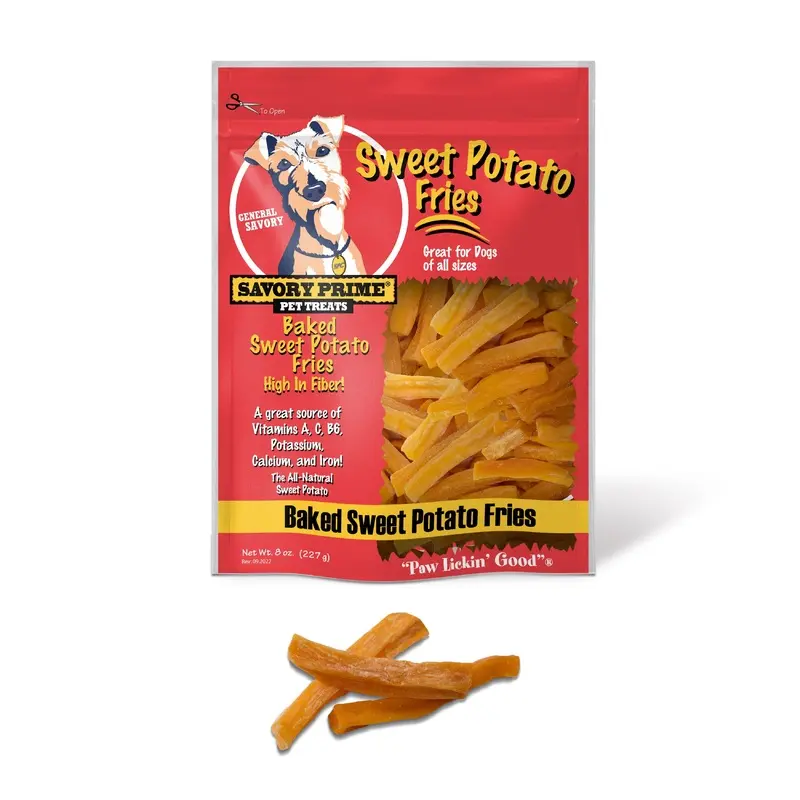 Savory Prime Baked Sweet Potato Fries Dog Treat 8oz