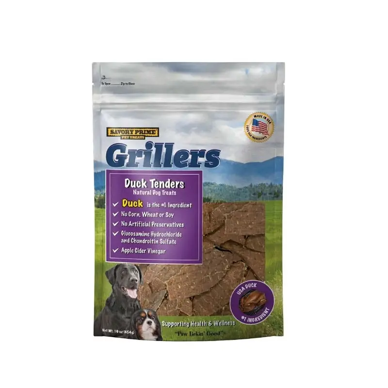 Savory Prime Girllers Jerky Tenders Dog Treats Duck 16 oz