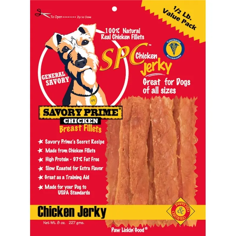 Savory Prime SPC Jerky Treats Chicken 8 oz
