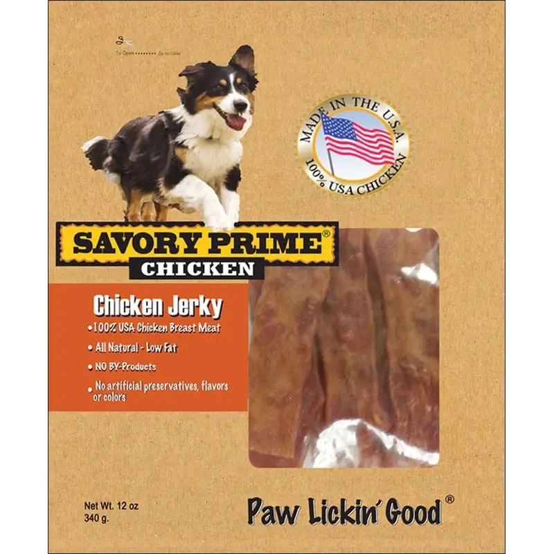 Savory Prime USA Natural Jerky Dog Treats Chicken 12 oz