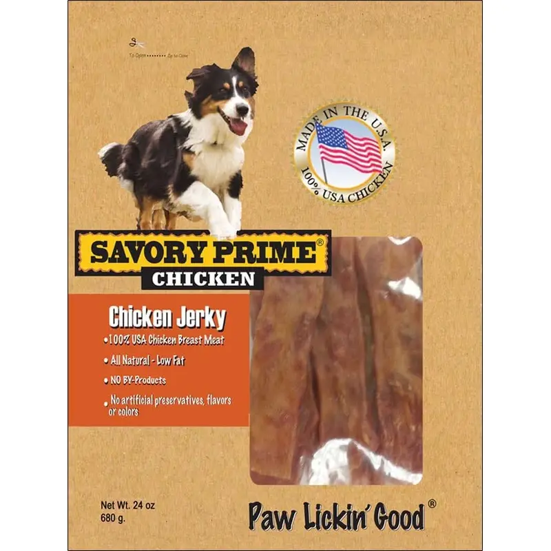 Savory Prime USA Natural Jerky Dog Treats Chicken 24 oz