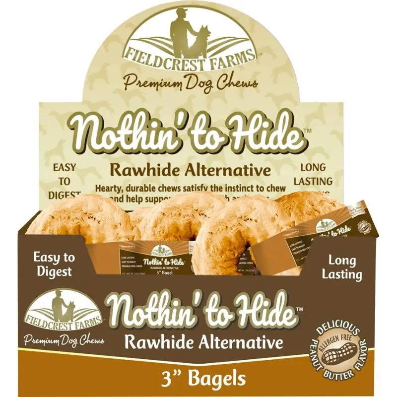 Fieldcrest Farms Nothin' to Hide Bagels Dog Treat Beef 3in