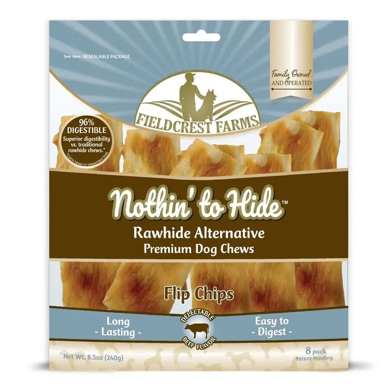 Fieldcrest Farms Nothin' To Hide Flip Chips Dog Treat Beef 8.5 oz 8 pk