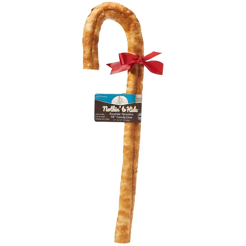 Fieldcrest Farms Nothin To Hide Candy Cane Dog Treats Beef 18in