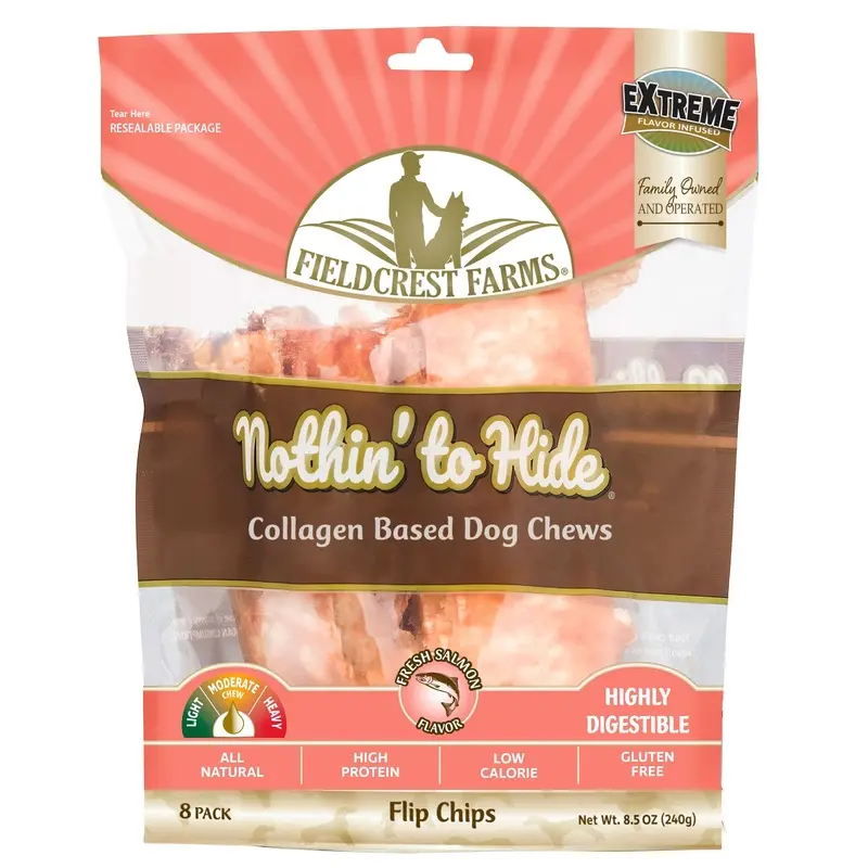 Fieldcrest Farms Nothin' To Hide Flip Chips Dog Treat Salmon 8pk