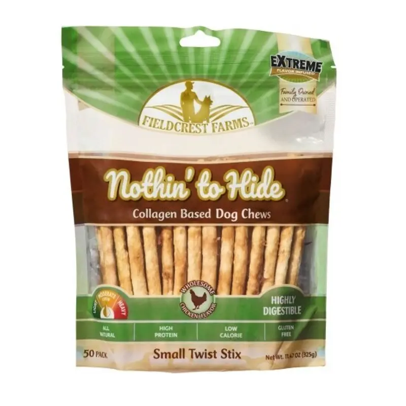 Fieldcrest Farms Nothin' To Hide Twist Stix Dog Treat Chicken 50ct