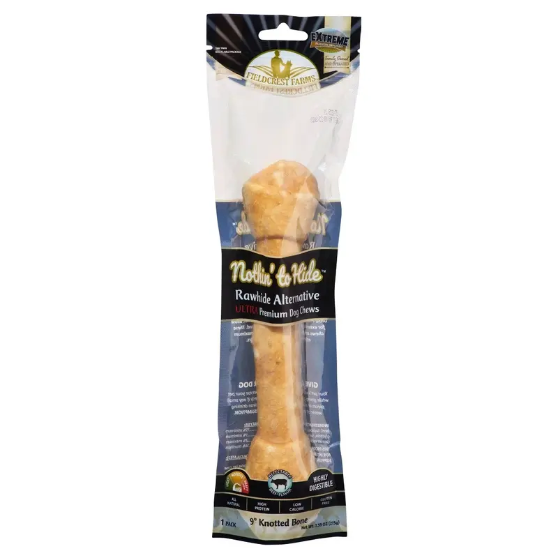 Fieldcrest Farms Nothin' To Hide Ultra Knotted Bone Dog Treat Beef 9in