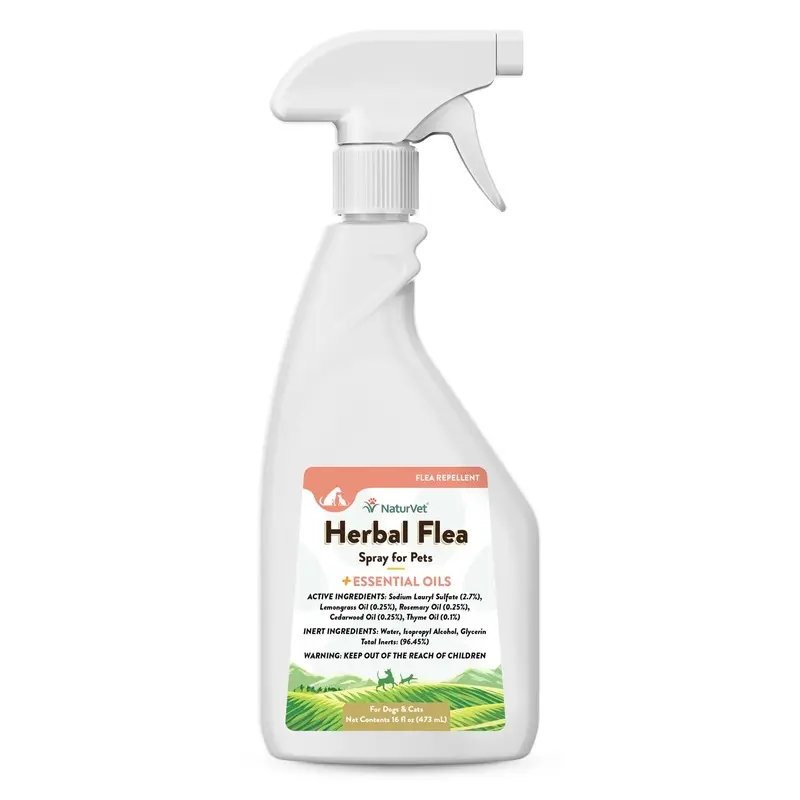 NaturVet Herbal Flea Spray w/Essential Oils 16oz