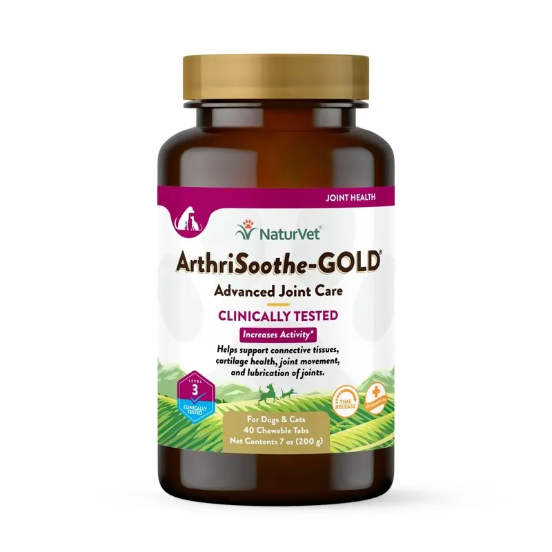 NaturVet Time Release ArthriSoothe-GOLD Chewable Tablets 40 Tablets 7 oz