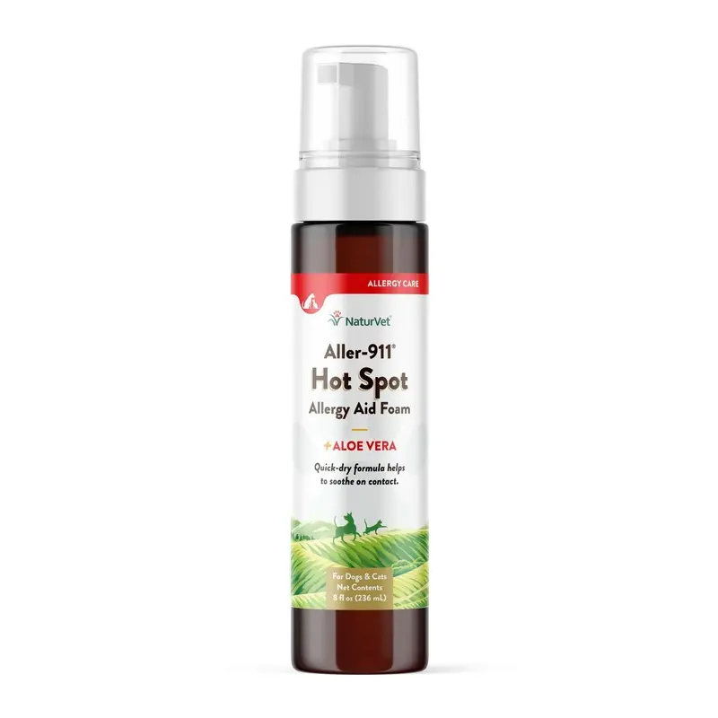 NaturVet Aller-911 Hot Spot Allergy Aid Foam 8oz