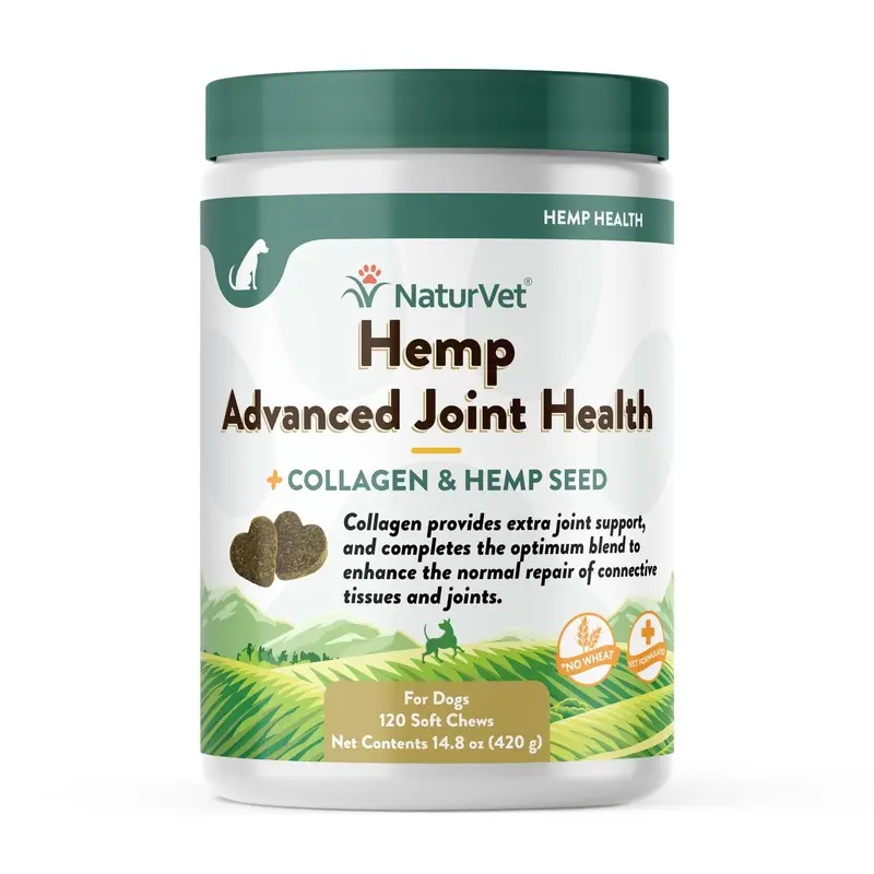 NaturVet Hemp Advanced Joint Health Soft Chews 120ct
