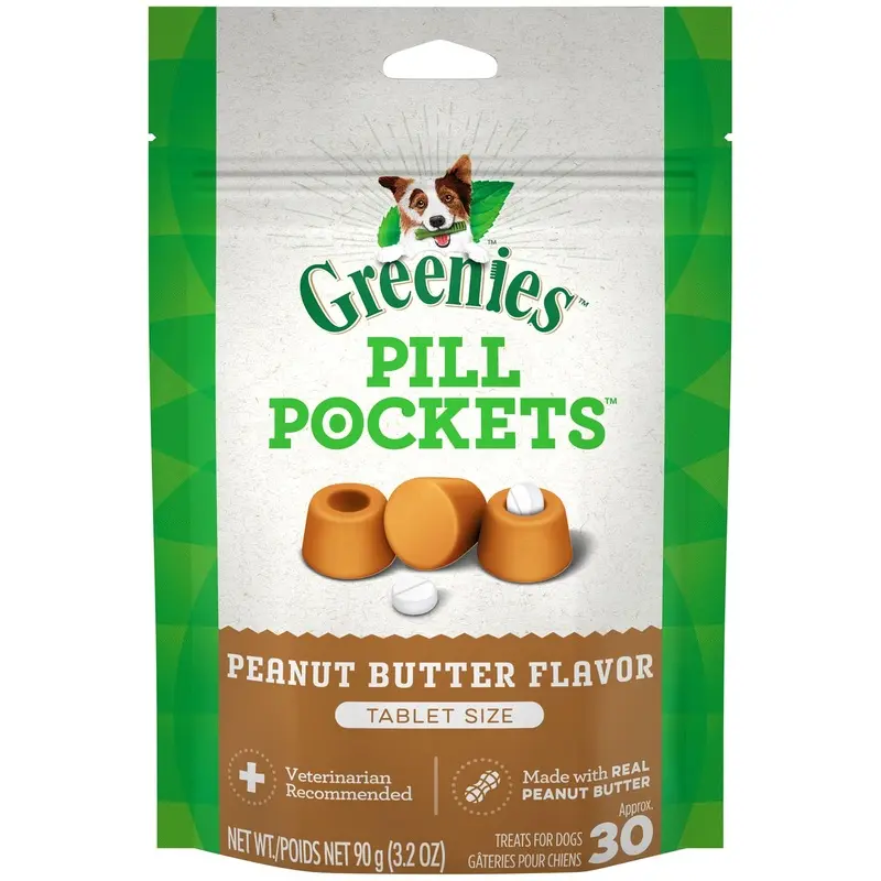 Greenies Pill Pockets for Tablets Peanut Butter 30ct 3.2 oz