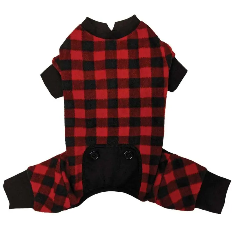 Fashion Pet Buffalo Plaid Pajamas Red XS
