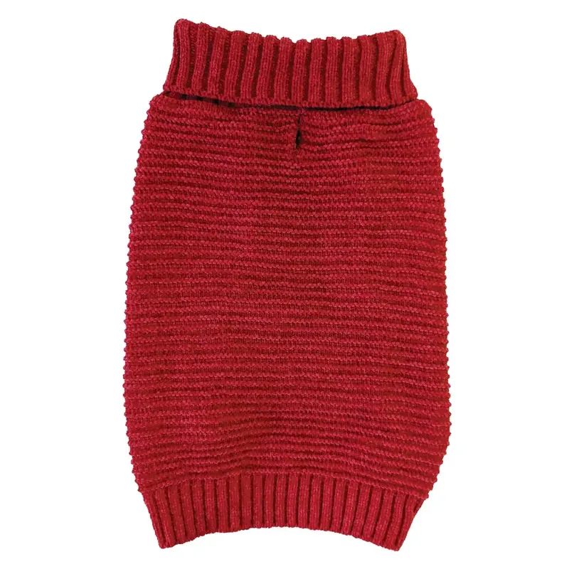 Fashion Pet Chenille Sweater Red XL