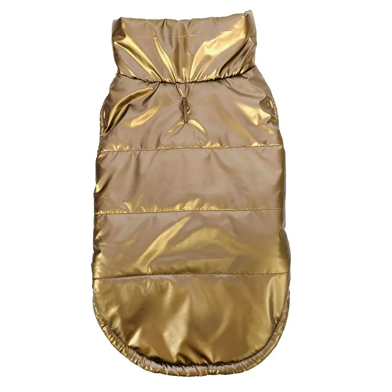 Fashion Pet Metallic Puffy Coat Bronze MD