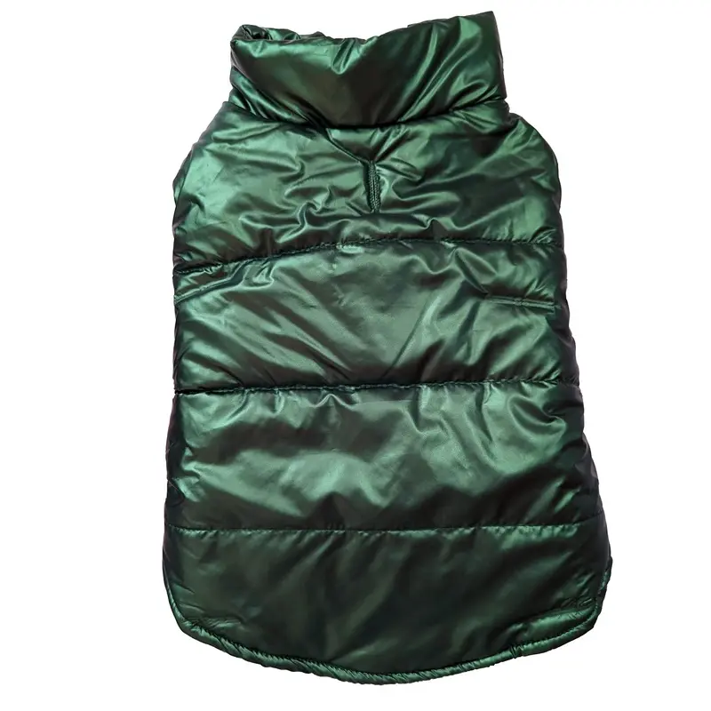 Fashion Pet Metallic Puffy Coat Emerald LG